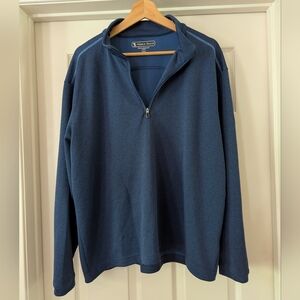 Pebble Beach Men's Large Blue Zip-Up Sweater